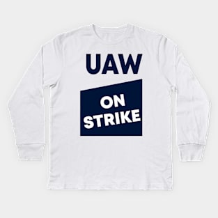 UAW Strike Red Tee United Auto Workers Kids Long Sleeve T-Shirt